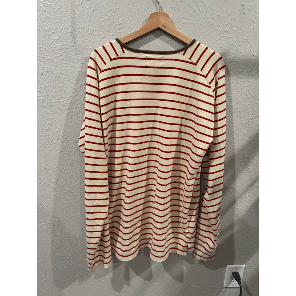 Sperry Top-Sider Red Cream Stripe Boaters Shirt Size XL - Picture 2 of 4